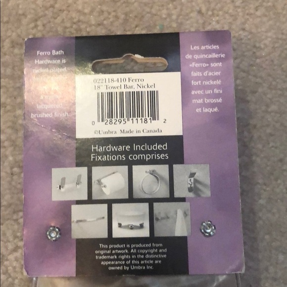 NWT Umbra Ferro 18” Rowel Bar in Nickel Finish - Picture 5 of 6